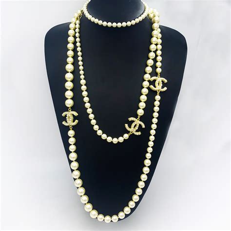 chanel pearl chain|Chanel necklace online shop.